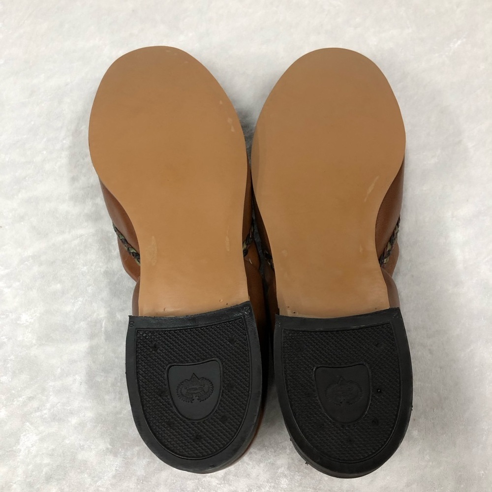 Vintage Evans Standard Braid Leather House Shoes Slippers Men 2035 size 10 - Picture 9 of 14